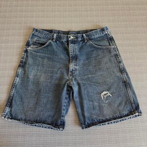 Wrangler Rugged Wear blue cotton denim shorts size 36